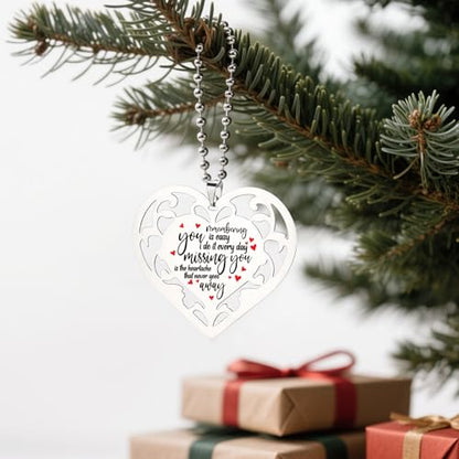 Memorial Ornament “Remembering You Is Easy, Missing You Never Goes Away” Sympathy Keepsake Gift In Loving Memory Hanging Ornaments S2X28 - style: Memorial Ornament4