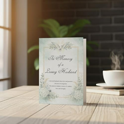 Loss of Husband Sympathy Card with Printed Verse Bereavement Wishes