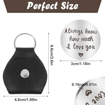 Pocket Hug Token, I Love You Handstamped Pewter Token Remembrance