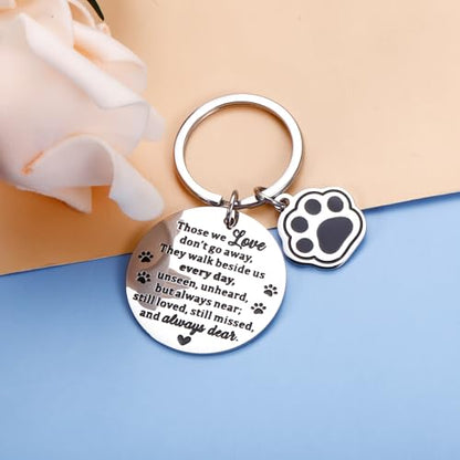 KINMES Dog Memorial Gifts for Loss of Dog, Pet Sympathy Gifts, Pet Loss Sympathy Keychain for Pet Owner, Sympathy Gift for Cat, Bereavement Passed Away Gift