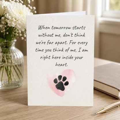 Pet Sympathy Card, 5x7 Pet Loss Greeting Card with Envelope | Thoughtful pet sympathy card offering comfort after the loss of a beloved dog, cat, or cherished companion.
