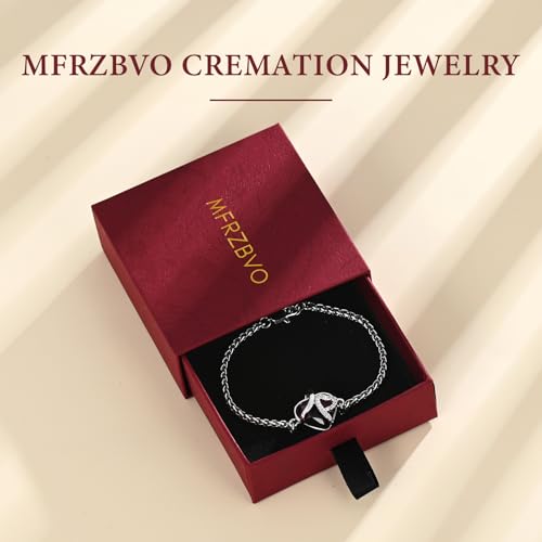 Cremation Jewelry Heart Urn Bracelet for Human Ashes for Women Men Memorial Keepsake Link Bracelet - color: Silver-Purple
