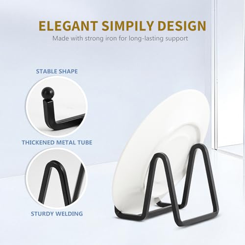 Plate Holder Easel Display Stand - 3 inch Metal Plate Stands for Display - Tabletop Picture Stand - Black Iron Easels for Display Pictures | Photo Frames | Book | Decorative Plates | Plaque - 1 Pack - size: 3 inch (1 pack)