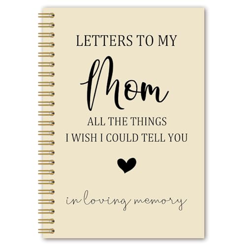 Mom Memorial Gifts Spiral Notebook Journal, Sympathy Bereavement Gifts for Loss of Mother Notebook, Letters to My Mom in Loving Memory Journal, 5.5x8.3 Inches - style: mom