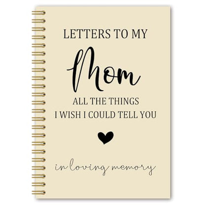 Mom Memorial Gifts Spiral Notebook Journal, Sympathy Bereavement Gifts for Loss of Mother Notebook, Letters to My Mom in Loving Memory Journal, 5.5x8.3 Inches - style: mom