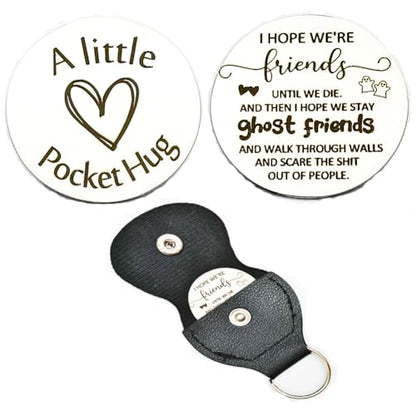 RFTWXHPN Pocket Hug Token Gift Keychain Christmas Birthday Gifts Long Distance Relationship Hug Tokens Keepsake Pocket Hugs - color: I Hope We're Friends