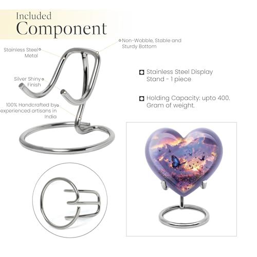 Twilight Butterflies Heart Urn for Human Ashes | Purple 3-Inch Mini Cremation Keepsake Urn, Pack of 1 - color: Purple Butterfly Heart, size: 3 Inch - Pack of 1