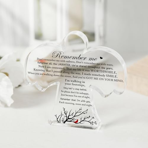 Red Cardinal Gifts, Angel Acrylic Bereavement Memorial Sign Decor, Condolences Remembrance Grief Gift for Loss of Love Ones, Memory Sign for Home Living Room Desk Centerpiece Decor - style: 015