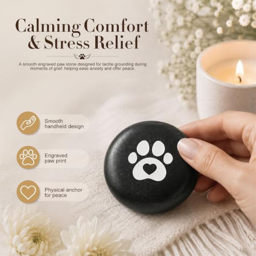 Junkin Pet Memorial Gifts Loss of Dog Sympathy Gift Set with Crystal Suncatcher Memorial Bracelet and Comfort Stone Dog Cat Remembrance Gift for Women Men Pet Owners Loss of Cat