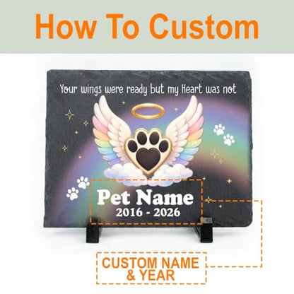 Dog Memorial Gifts Garden Stone Rainbow Bridge Pet Memorial Stone - color: Design 12