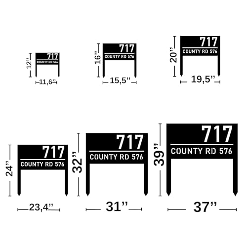 Personalized Modern House Address Number Sign, Custom House Number Garden Stake, Street Name Yard Stake, House Number Sign for Lawn and Patio, Outside Signs, Address Number Gift, New Homeowner Gift - color: Design C
