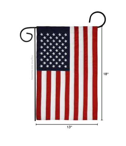 Mother In Heaven Garden Flag - Pack Family Mother's Day Mom Mama Grandma Love Flowers Parent Sibling Relatives Grandparent USA Applique - House Banner Small Yard Gift Double-Sided Made 13 X 18.5 - color: USA Flag Cemetery Decor Made In USA