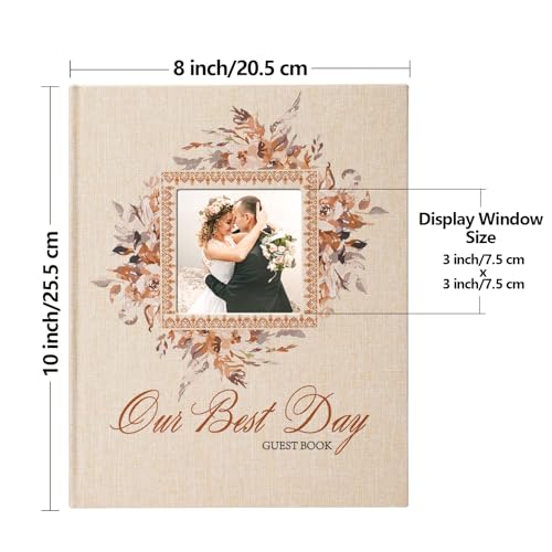 Vienrose Polaroid Guest Book 10x8 Inch Hardcover 120 Pages Boho Style - style: Bohemian Guest Book