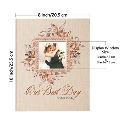 Vienrose Polaroid Guest Book 10x8 Inch Hardcover 120 Pages Boho Style - style: Bohemian Guest Book