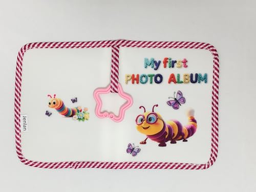 My First Family Soft Baby Photo Album, Holds 17 4x6 Photos, Caterpillar | Baby Photo Album for Newborn Toddler Kids, Baby Shower & Birthday Memory Gifts - style: maomaochong
