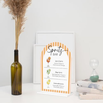 Spritz Bar Sign for Wedding Party Baby Shower Arch Table Acrylic Sign - color: Lemon