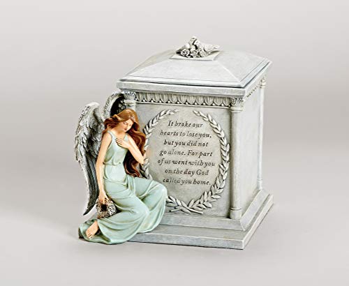 Roman 8.27" God Called You Home Memorial Keepsake Box, Angel Figurine Remembrance Box with Inspirational Verse, Sympathy Gift & Bereavement Decor
