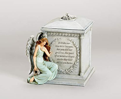 Roman 8.27" God Called You Home Memorial Keepsake Box, Angel Figurine Remembrance Box with Inspirational Verse, Sympathy Gift & Bereavement Decor