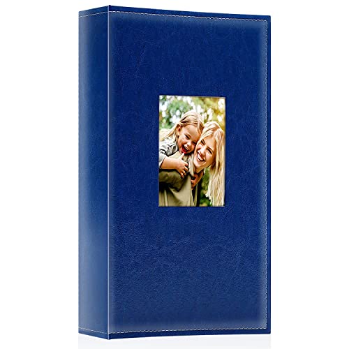 Ywlake Photo Album 4x6 300 Pockets, Leather Photo Albums Holds 300 Horizontal Only Pictures Blue - color: Blue, size: 300 Pockets