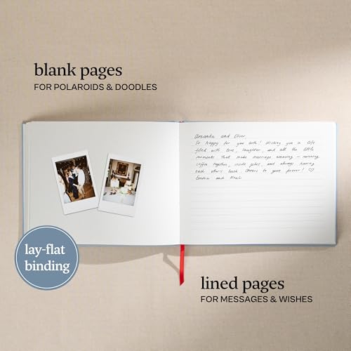 Kunitsa Co. Wedding Guest Book - Blank Sign in Book for Special Occasions - color: Silver Sage