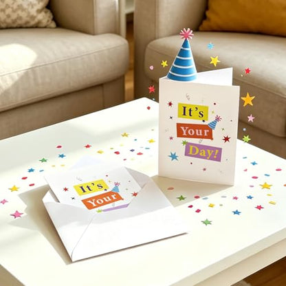 3D Pop Up Birthday Card, Colorful Happy Birthday Greeting Card with Gift Box & Party Banner Design, Unique 3D Birthday Card for Women, Men, Kids, Friends & Family - Ideal for Birthday Celebrations & Party Favors