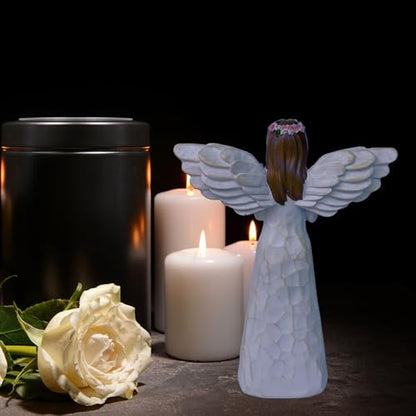 Sympathy Gifts for Loss of Loved One, 5.5" Angel Memorial Gift for Loss of Dad Mom Grandmother, Angel Figurine for Bereavement Remembrance Grief