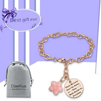 DlaeKua Bereavement Gift Bracelet Sympathy Gift for Loss of Mother Father Memorial Gifts for Loss of Husband Sister Remembrance Gifts - color: rose gold