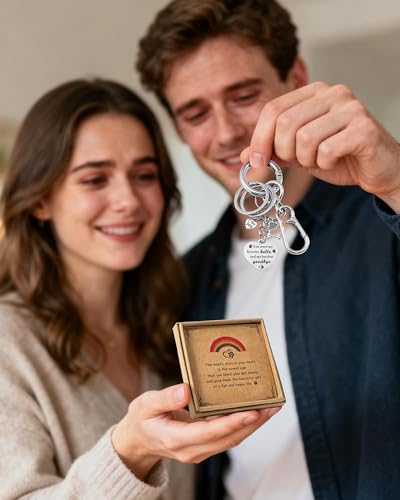 Belloxis Pet Memorial Gifts for Loss of Dog | Stainless Bridge Card Keychain, Rainbow Loss Sympathy Gift, Animal Paw Print Heart Key Chain for Women Men Pet Died - color: Stainless Steel Silver
