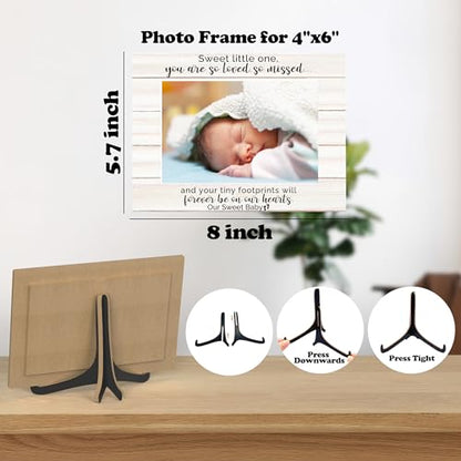 Miscarriage Picture Frame, Sweet Little One You Are So Loved So Missed - Wooden Tabletop Photo Frame With Stand, Miscarriage Gift For Mother, Loss Of Baby Sympathy Gifts For Parents, A17 - style: Sweet Little One