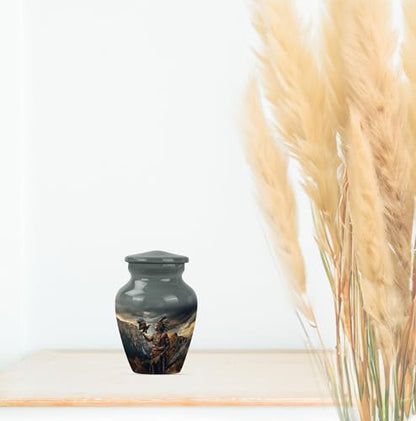 Native American Small Urns for Human Ashes 3 Inch Set of 2, Cremation Urn - size: #3 (Set of 2)