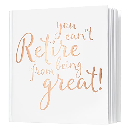 Calculs Retirement Party Guest Book for Father Can't Retire from Being Great Guestbook Polaroid Picture Book 8.5” Square Hardcover Blank Pages for Instax - style: English