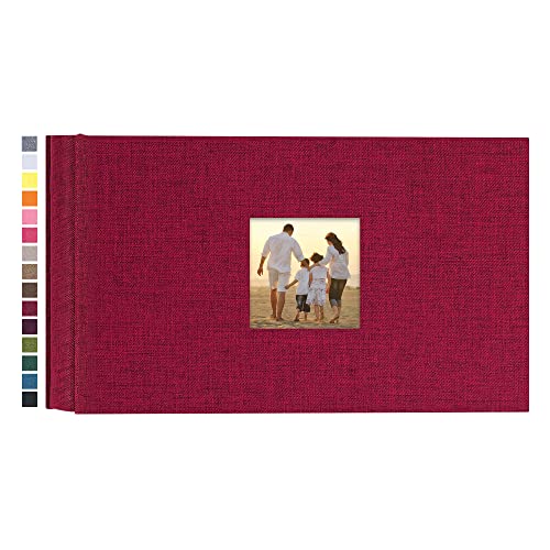 potricher Photo Album 4x6 Pictures, 100 Pockets, Linen Cover, Red - color: Red, size: 100 Pockets