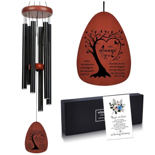 Cardinal Memorial Wind Chimes Outside - Sympathy Wind Chimes | Gift for Loss of Loved One Father Mother Husband, Windchimes in Memory Mom Dad Condolence Remembrance Funeral