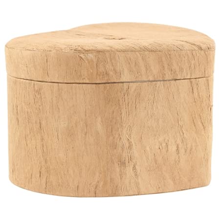 Woodgrain Heart Biodegradable Cremation Urn for Ashes, Earth Friendly Urn for Ground Burial, Eco Urn for Ashes, Adult Sized Cremation Urn