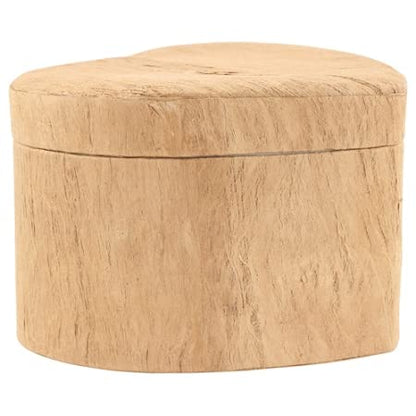 Woodgrain Heart Biodegradable Cremation Urn for Ashes, Earth Friendly Urn for Ground Burial, Eco Urn for Ashes, Adult Sized Cremation Urn