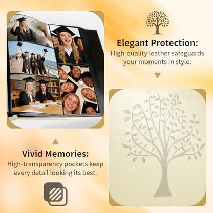 Photo Album 4x6 600 Pockets Photos, Large Capacity Leather Cover Photo Book | Slip-In Horizontal & Vertical Pockets Acid-Free Waterproof Picture Albums Great for Family Baby Wedding Holiday & Anniversary - color: Ivory