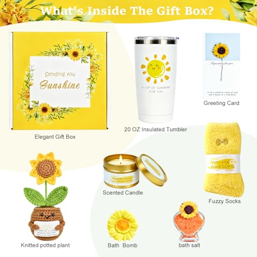 Gift Baskets for Women, Unique Birthday Gifts for Women,Get Well Soon Gifts Basket After Surgery,Sympathy Self Care Package Set Birthday Present Inspirational Gifts for Mom Wife Sister Friend