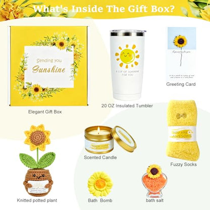 Gift Baskets for Women, Unique Birthday Gifts for Women,Get Well Soon Gifts Basket After Surgery,Sympathy Self Care Package Set Birthday Present Inspirational Gifts for Mom Wife Sister Friend