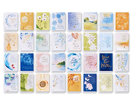 American Greetings Deluxe Boxed Sympathy, Thinking of You, and Blank Cards with Envelopes, Kathy Davis Designs (32-Count) - color: Kathy Davis Sympathy & Thinking of You, size: 4.375 x 5.9375 inches