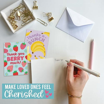 54 Bulk Thank You Cards with Envelopes Blank Cute Thank You Cards | Pastel 5 x 3.5 Appreciation Card Birthdays, Baby Shower, Teacher, Small Business, Party Guests, Coworkers & Holidays - style: Colorful Pastel 54 pcs