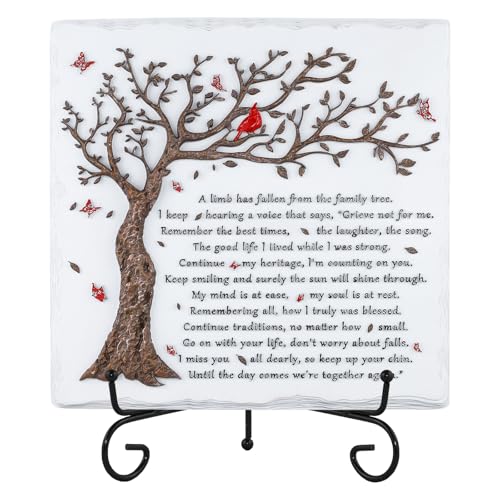 3D Sympathy Plaque Memorial Remembrance Condolence Bereavement Grief Gifts | A Limb Has Fallen from The Family Tree-Relief Sculpture In loving memory for Loss of Loved One Plaque-Family Tree Wall Decor