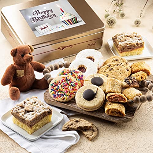 Gift Baskets For Women Birthday Happy Birthday Gift Baskets, Gourmet Birthday Food Gifts For Men, women, Girls, Boys, Friends, Family, Kids, Him or Her Food Gifts By Dulcet Gift Baskets - style: Birthday