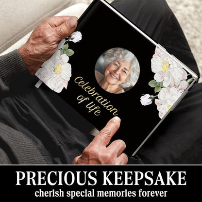 Funeral Guest Book for Memorial Service, Guest Book for Funeral with 1 Signature Pen, Black Furnal Book, Guest Book Funeral, Memorial Book for Funeral, in Loving Memory Guest Book