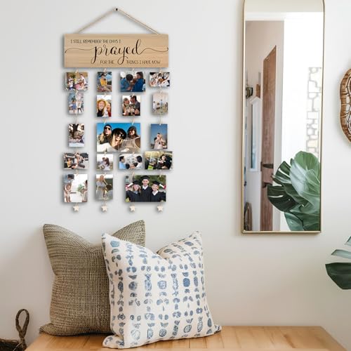 Christian Family Picture Frame,Family Photo Frame Gifts | Faith Love Family Picture With Wood Frames Wall Decor,Reunion Hanging Photo Display,Faith Based Gift - color: Prayed
