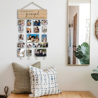 Christian Family Picture Frame,Family Photo Frame Gifts | Faith Love Family Picture With Wood Frames Wall Decor,Reunion Hanging Photo Display,Faith Based Gift - color: Prayed