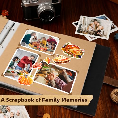 Vienrose 15"x13" Scrapbook Album Gift Set Faux Leather DarkBrown 100 Pages | 3 Ring Scrapbook With 100 Kraft Pages, 50 Plastic Sleeves, Blank Scrapbooks, Photobook, Valentine Gift Wedding Anniversary - color: Dark Brown, size: 15"X13" 50Sheets