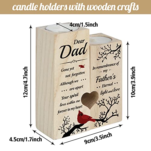 SteadStyle Memorial Gifts for Loss of Dad, Memorial Cardinal Candlestick - style: Dad