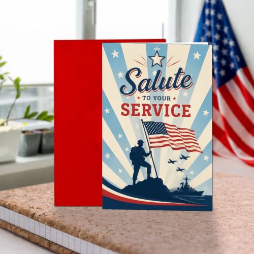 250 Years of Freedom Greeting Card with Red Envelope, 1776-2026 Patriotic Flag Liberty Bell Celebration Card, Semiquincentennial Independence Day Card for Veterans, Family, Friends - color: american14