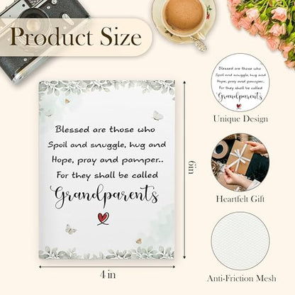 Grandparents Photo Album 4x6, Best Grandparents Gifts from Grandkids, Grandma Grandpa Gifts 18 Pockets Small Picture Memory Photo Album for Family Anniversary Travel Vacation - color: Best Grandparents