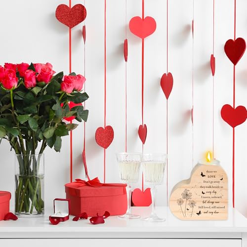 Sympathy Gifts for Loss of Loved One - Memorial Bereavement Condolence Remembrance Gifts for Mother Father Grandma Grandpa Loss of Loved One Those We Love Heart Shaped Candle Holders